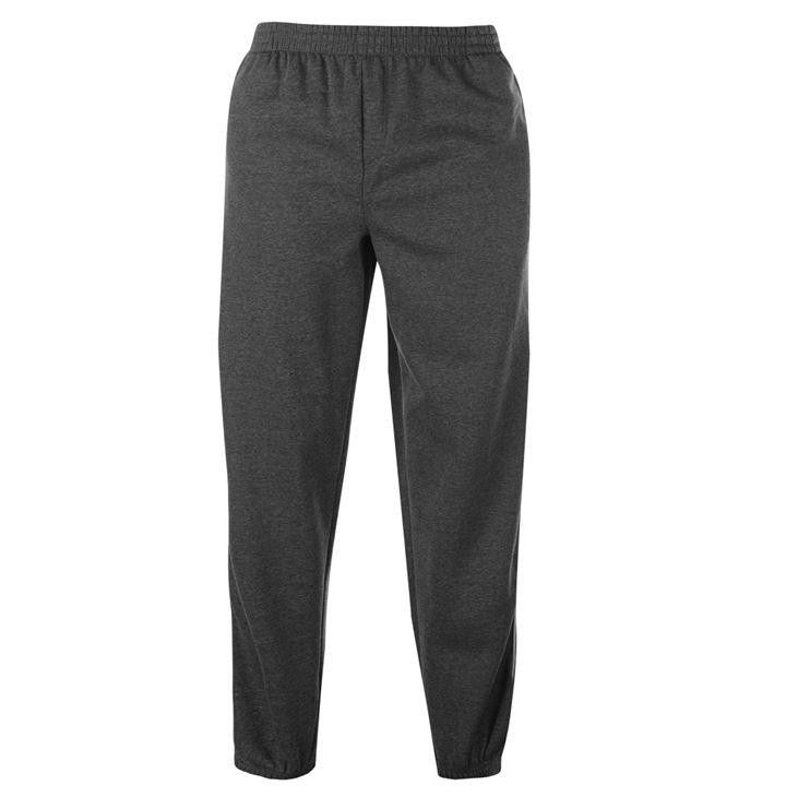 Pants - Slazenger Mens Cuffed Jogging Pants Black