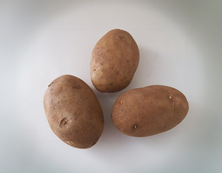 three russet potatoes