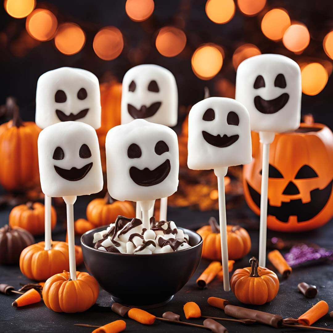 Ghost Marshmallow Pops