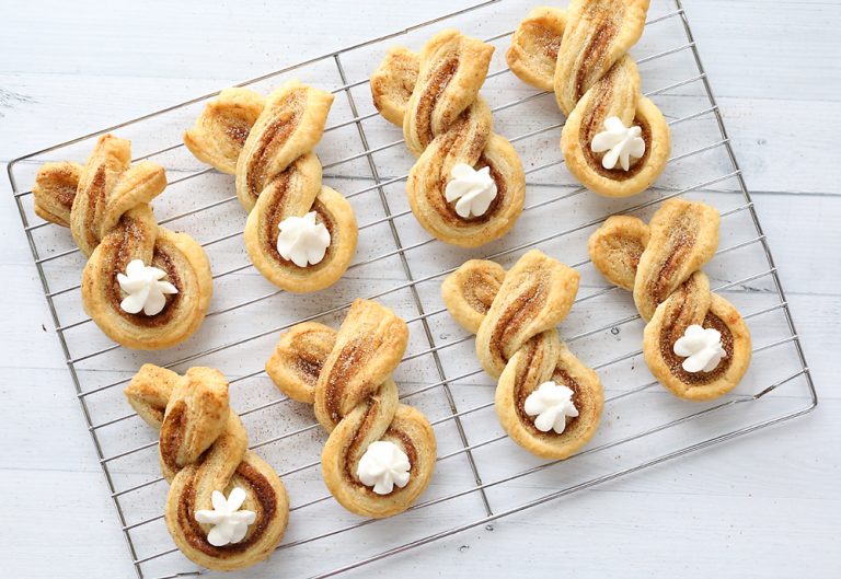 bunny shaped cinnamon pastry twists