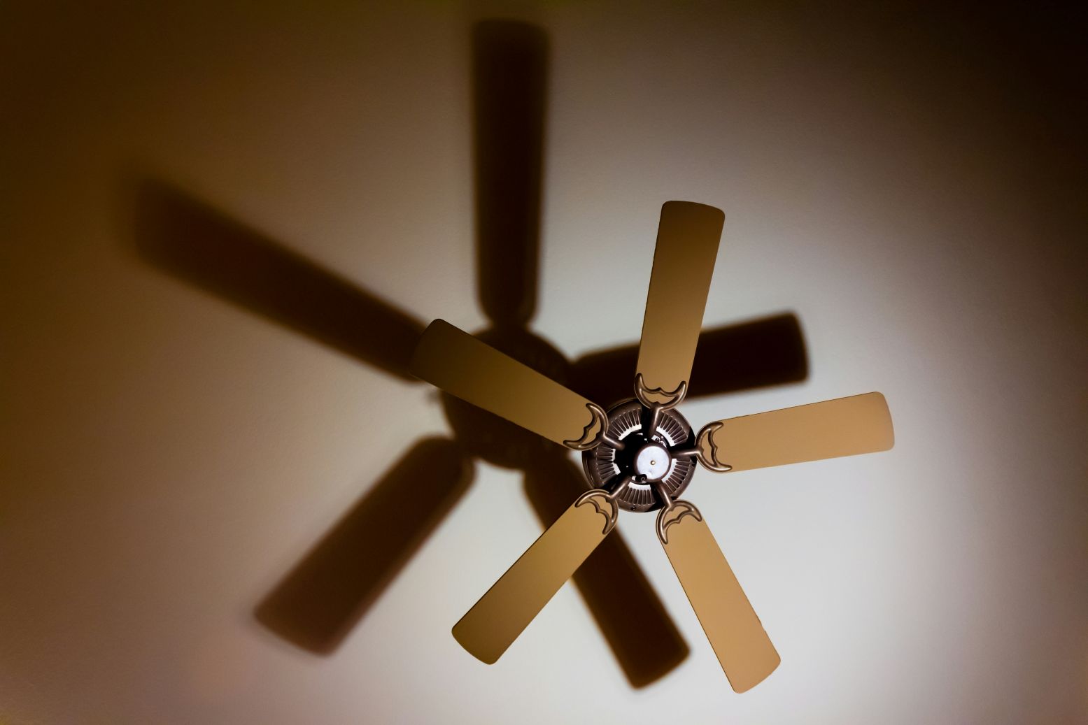 ceiling fan motor reversed to circulate warm air