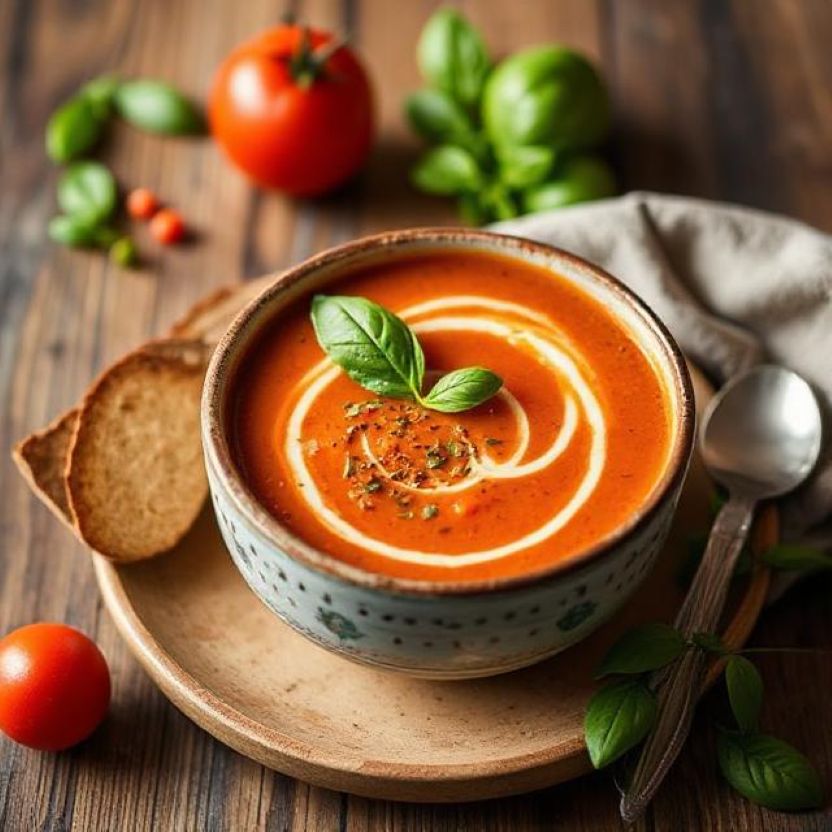 tomato soup with basil