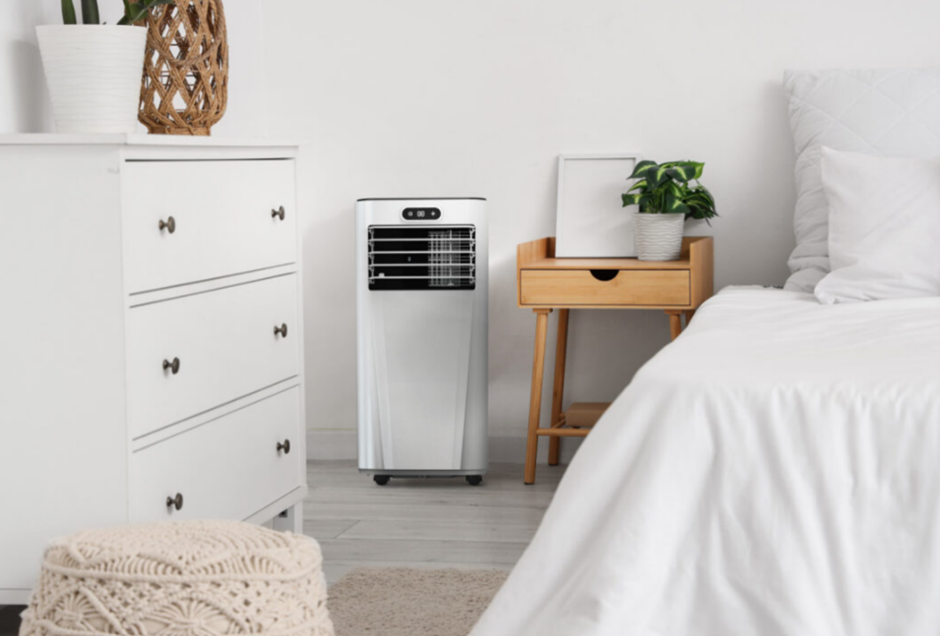 portable aircon in bedroom