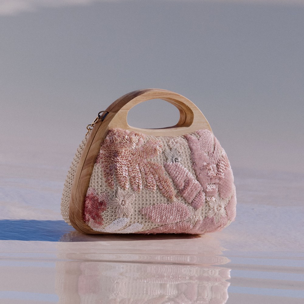 Handbag Accessory LW - Ladies frame handle and sequined bag