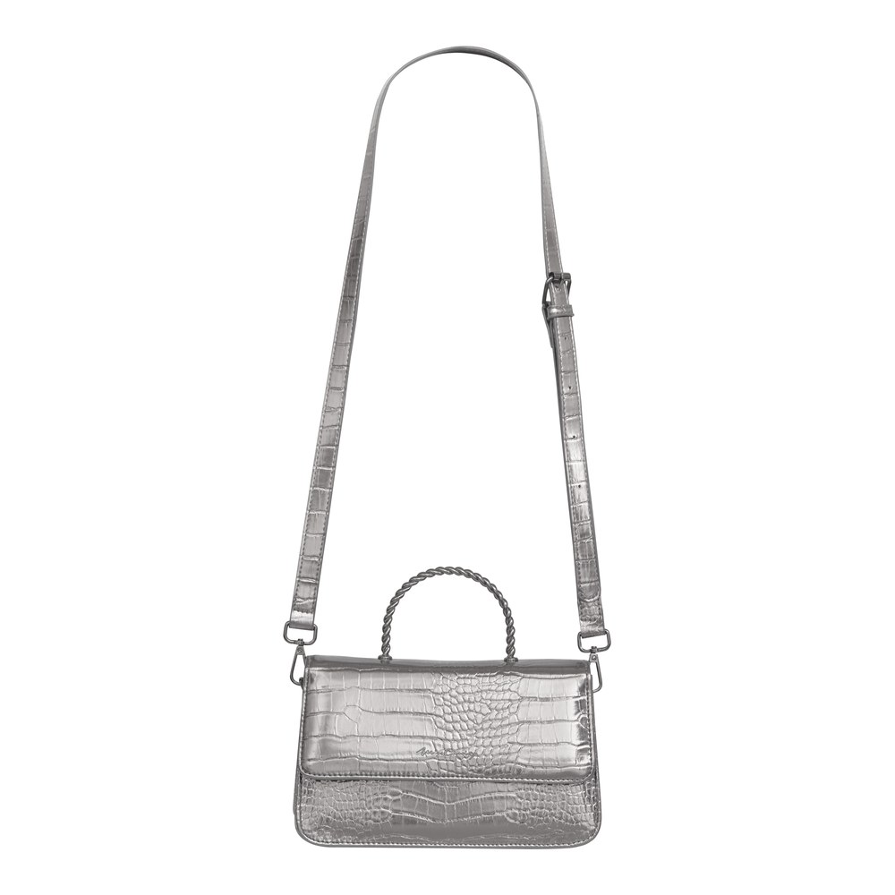 Handbag Accessory LW - Ladies mini faux croc flap front bag