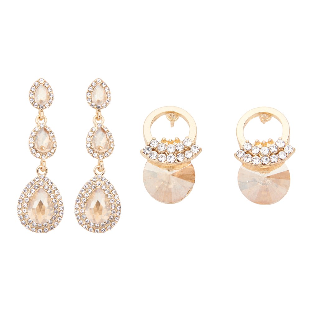 Earring Jewellery LW - LDS 2pk Diamante Encrusted Earring
